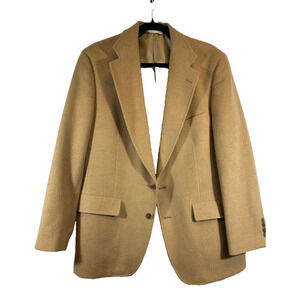 VTG Talbot Jaimes 100% Camel Hair Heavy Overcoat Men's 40R USA Vintage *flaw